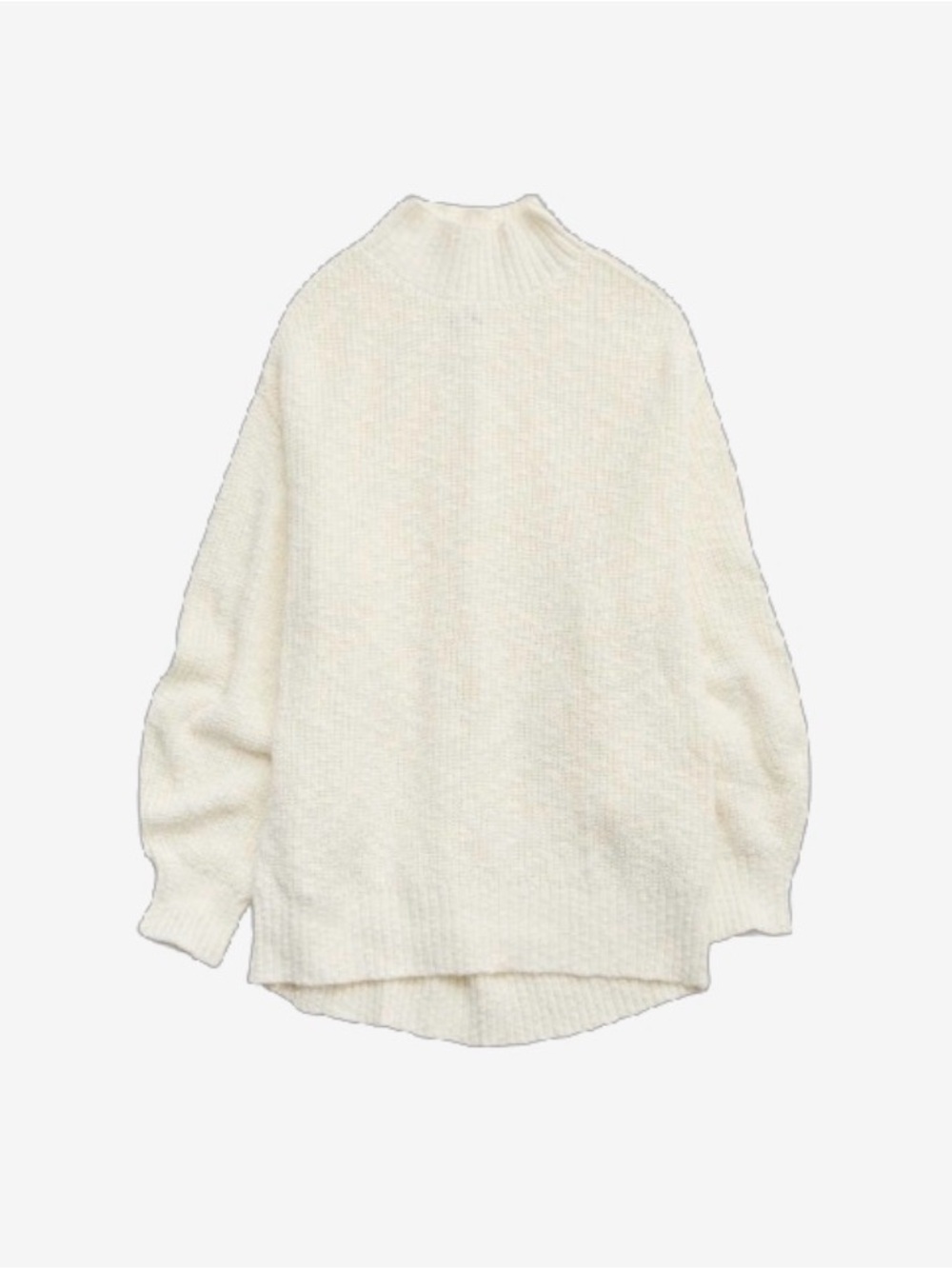 aerie Mock/Funnel Neck Cream Women's Sweater